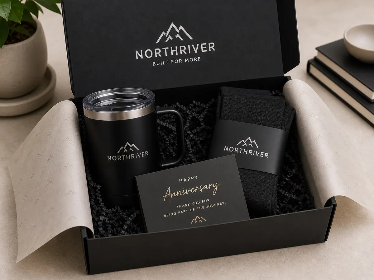 Gift box assortment in black packaging