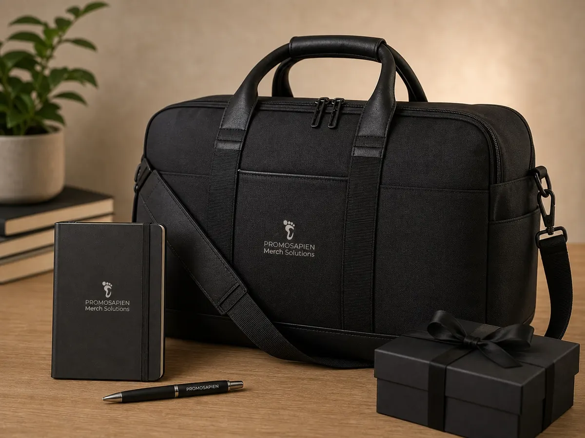 VIP gift with premium black executive bag and accessories