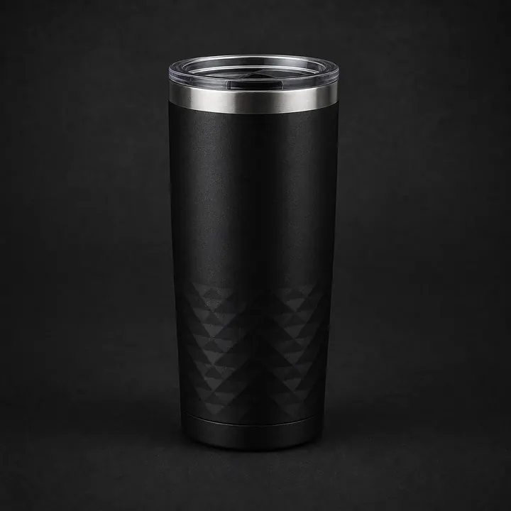 Matte black insulated jobsite tumbler